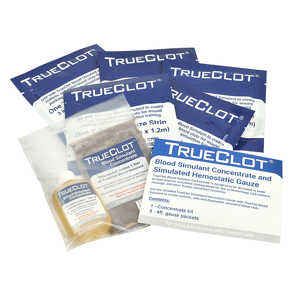 TrueClot® Task Trainer, Laceration/Stab Wound Dark Skin Tone