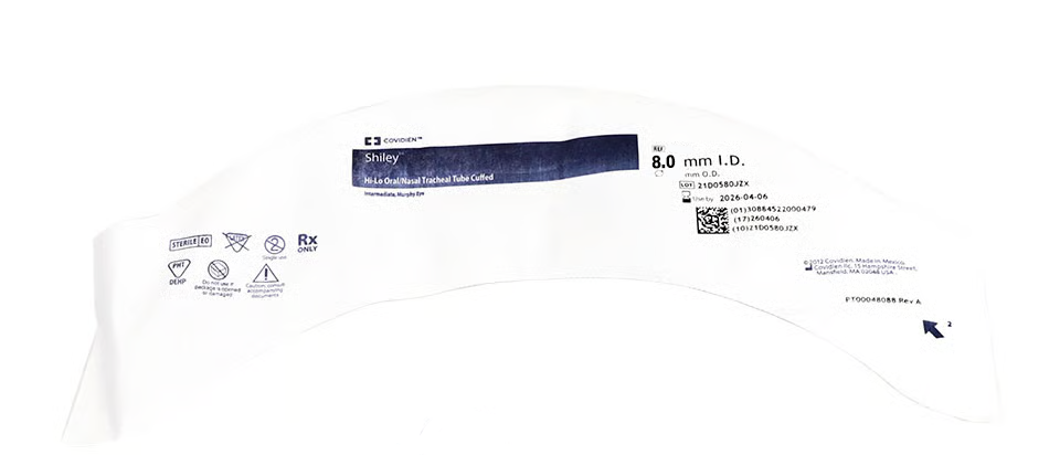 Hi-Lo Oral/Nasal Tracheal Tube Size 8.0mm Cuffed