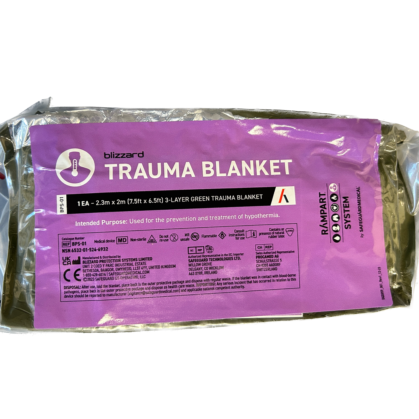 Blizzard Survival Blanket- Green-Integrated MedCraft