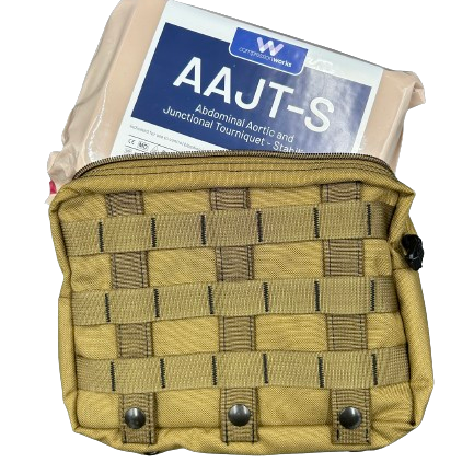 FORWARD AAJT-S Deployment Module - With Coyote Brown Nylon Molle Pouch-Integrated MedCraft