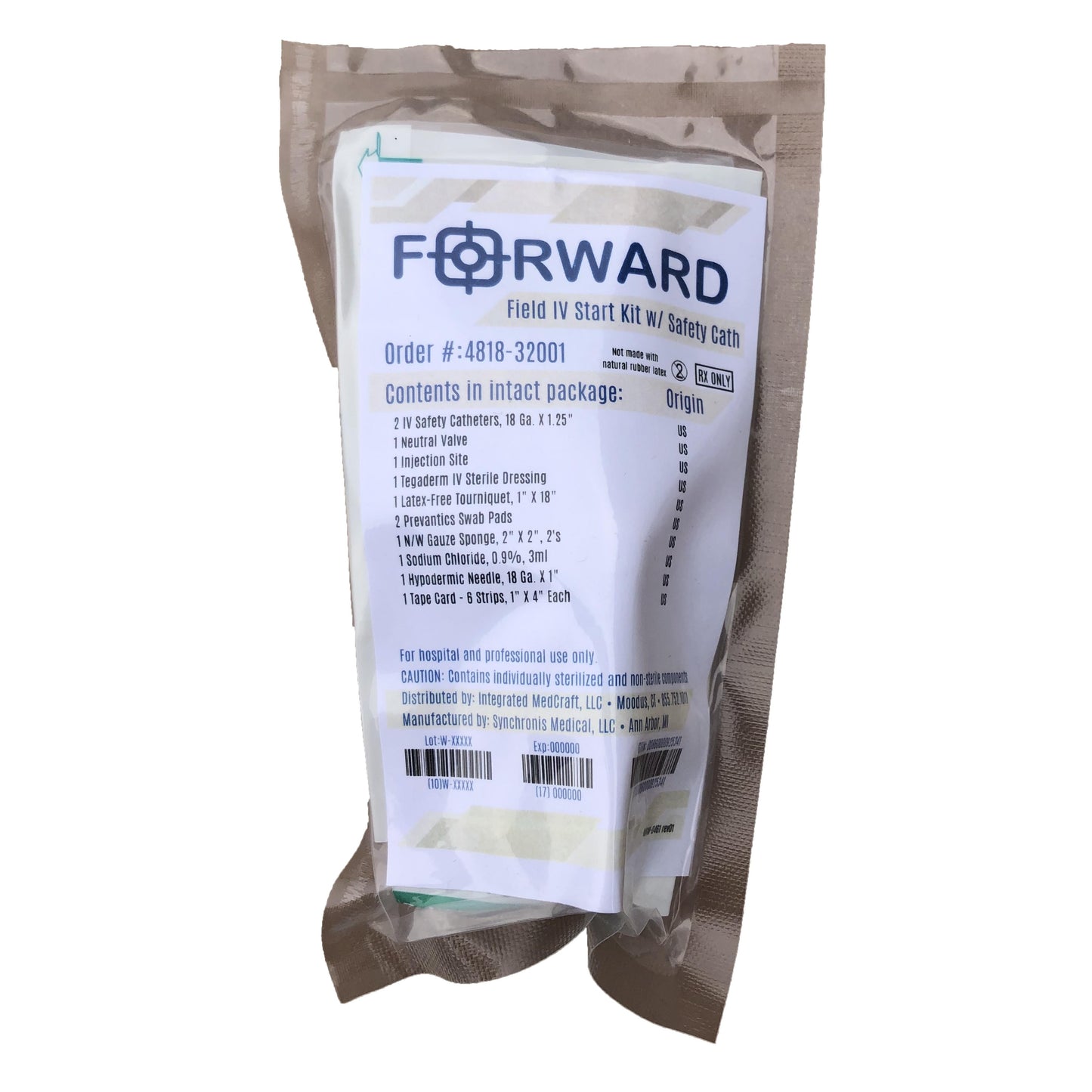 FORWARD Field IV Start Kit (SAFETY CATHETER)-Integrated MedCraft