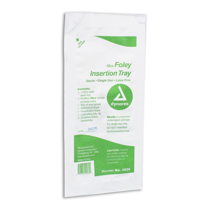 Foley Insertion Tray w/10cc Prefilled Syringe, Cath not included, sterile, EA-Integrated MedCraft