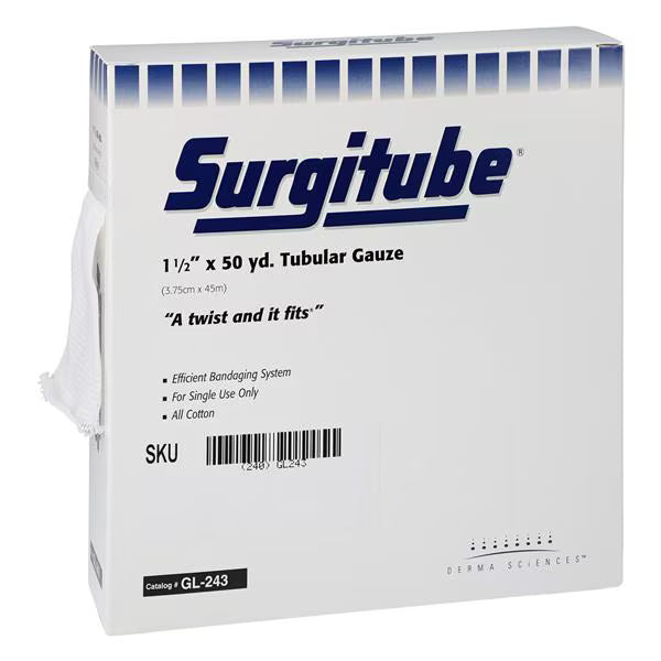 Surgitube Tubular Gauze, (For use without Applicator) , White, 1.5" width x 50 yd