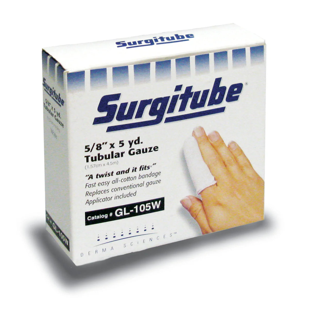 Surgitube Tubular Gauze, (For use without Applicator) , White, 1.5" width x 50 yd