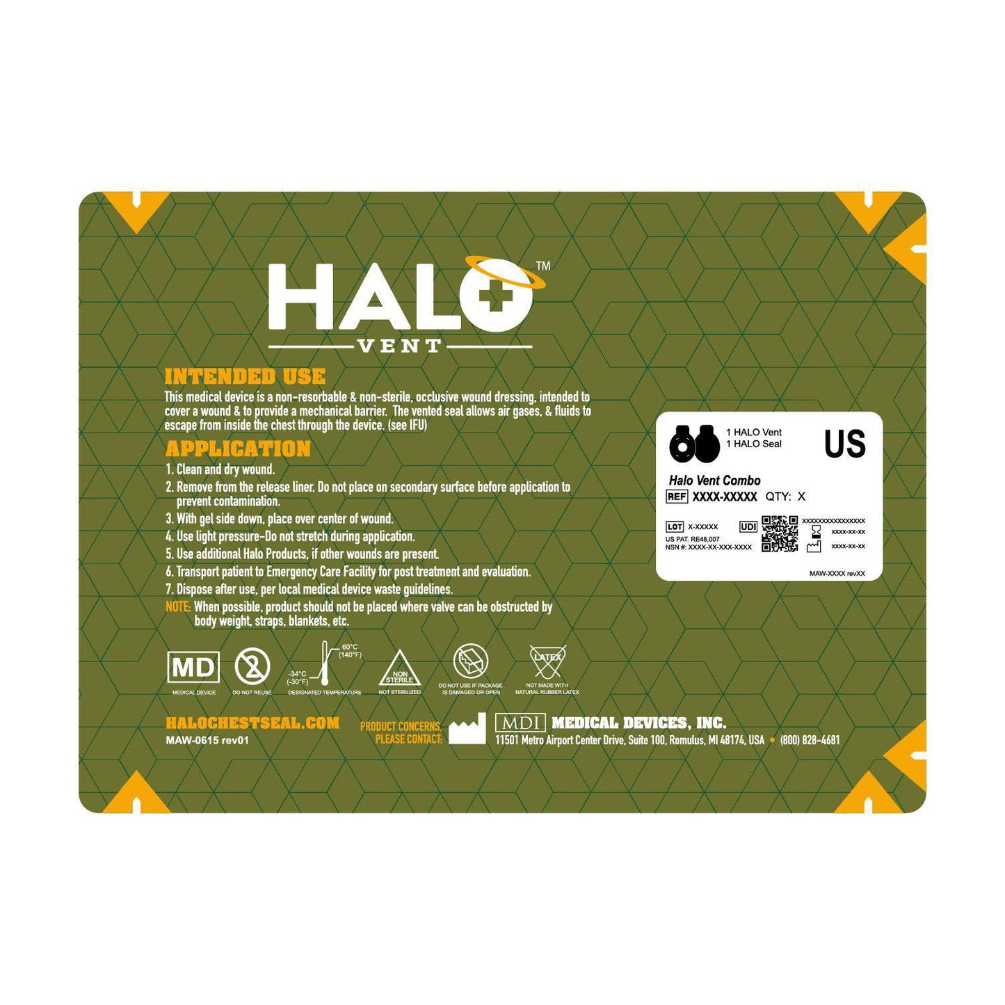 HALO Combo Pack IFAK Package, 7” x 5”-Integrated MedCraft