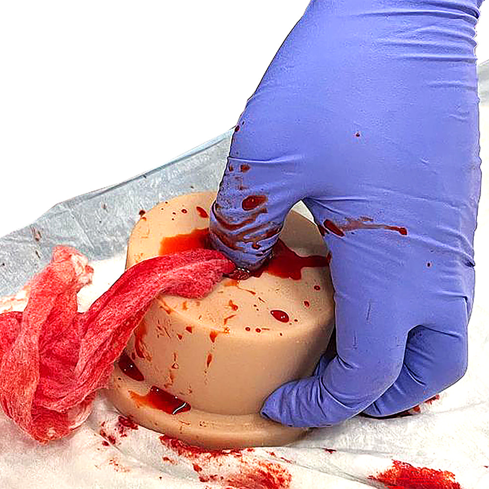 TrueClot Basic Packing Trainer, Laceration, Dark Skin Tone