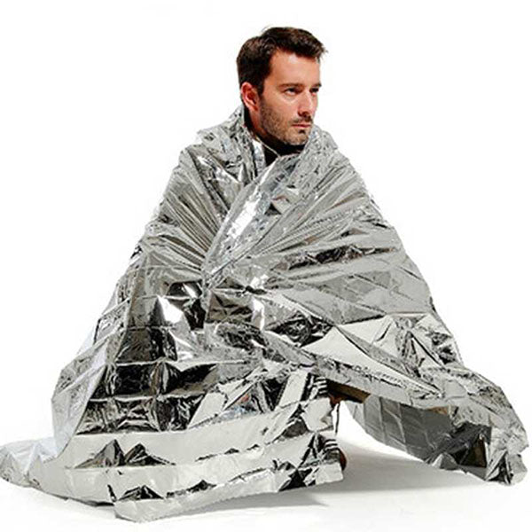 Rescue Emergency Blanket, High Visibility, Mylar Silver, 52x82", EA-Integrated MedCraft