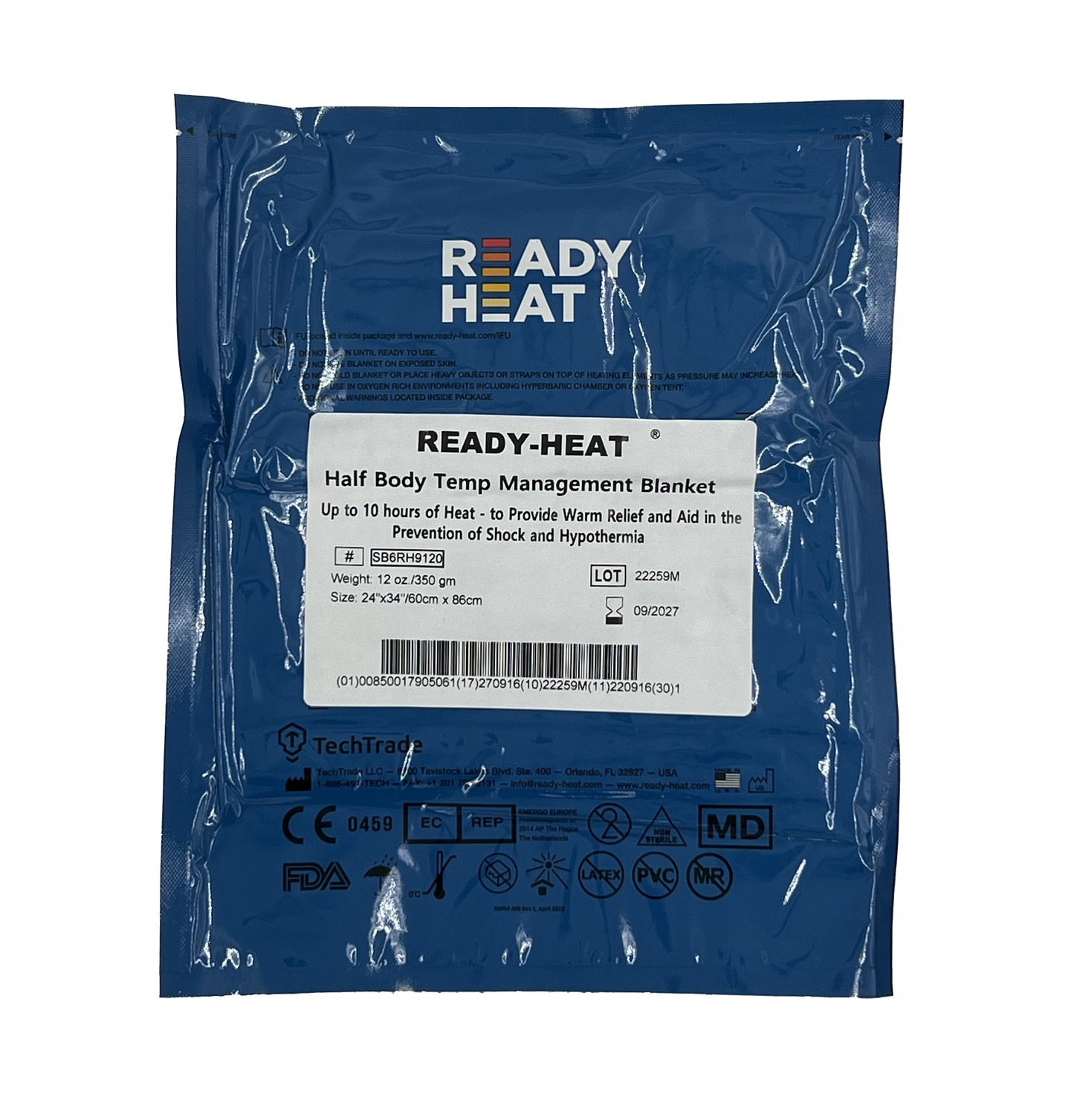 Ready-Heat Temperature Management Half Body Blanket