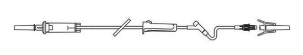 Baxter Healthcare IV Administration Set, 10 Drop, Non-vented, (1) INTERLINK Injection Site, Lever Lock Cannula, 76in