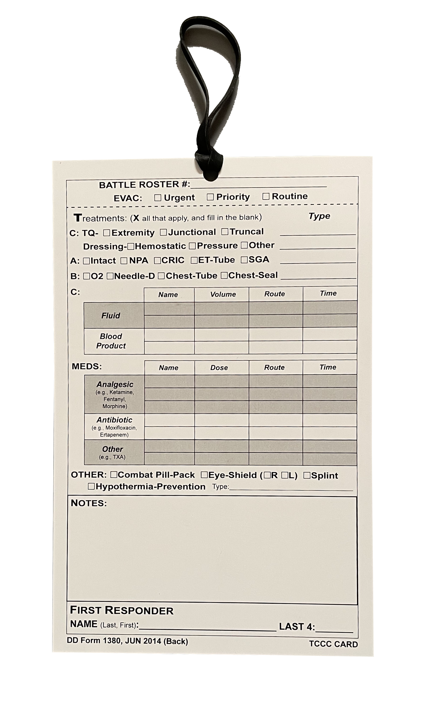 Triage Card DD1380