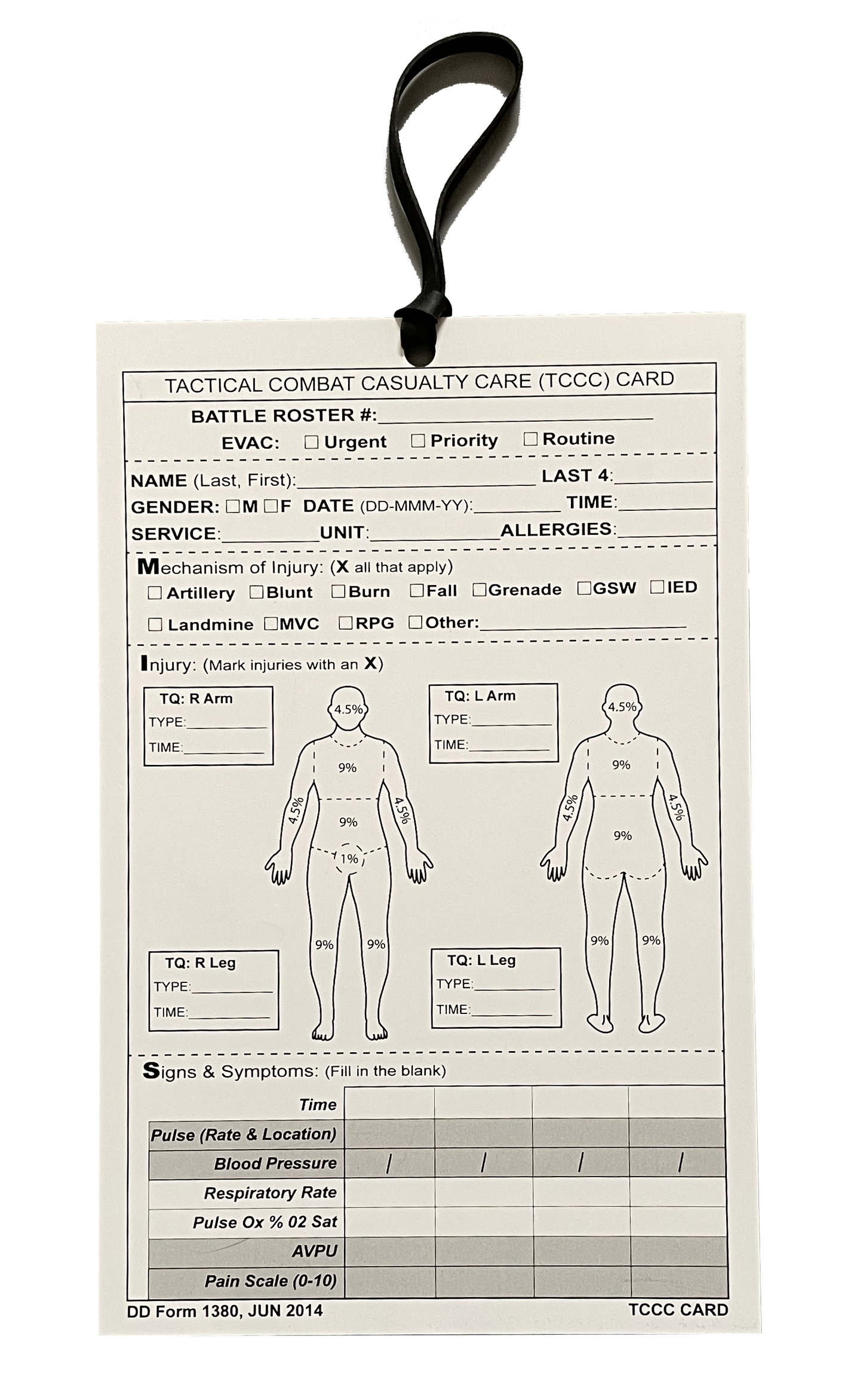 Triage Card DD1380