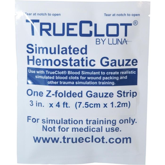 TrueClot Simulated Hemostatic Gauze, 4 ft, Z-Folded-Integrated MedCraft