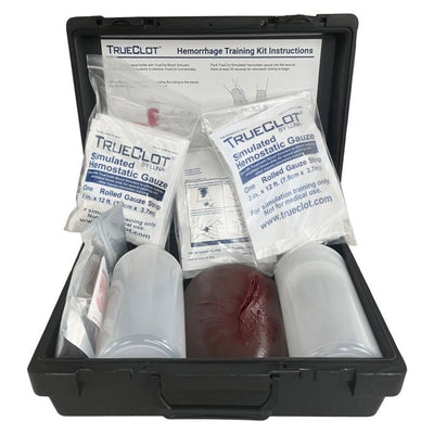 TrueClot Hemorrhage Training Kit, Laceration, w/Rolled Gauze, Dark Skin Tone