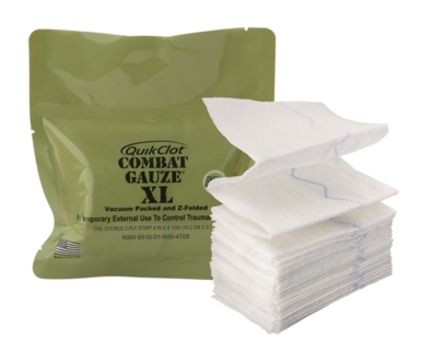 QuikClot Combat Gauze XL (Z-Fold), EA