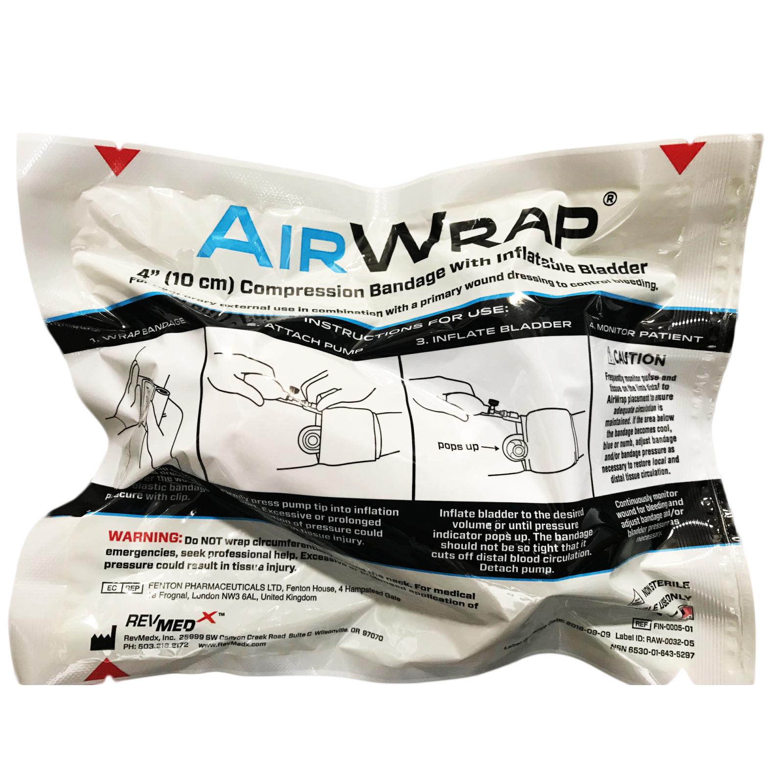 AirWrap 4" Compression Bandage w/ Inflatable Bladder-REVMEDX-Integrated MedCraft