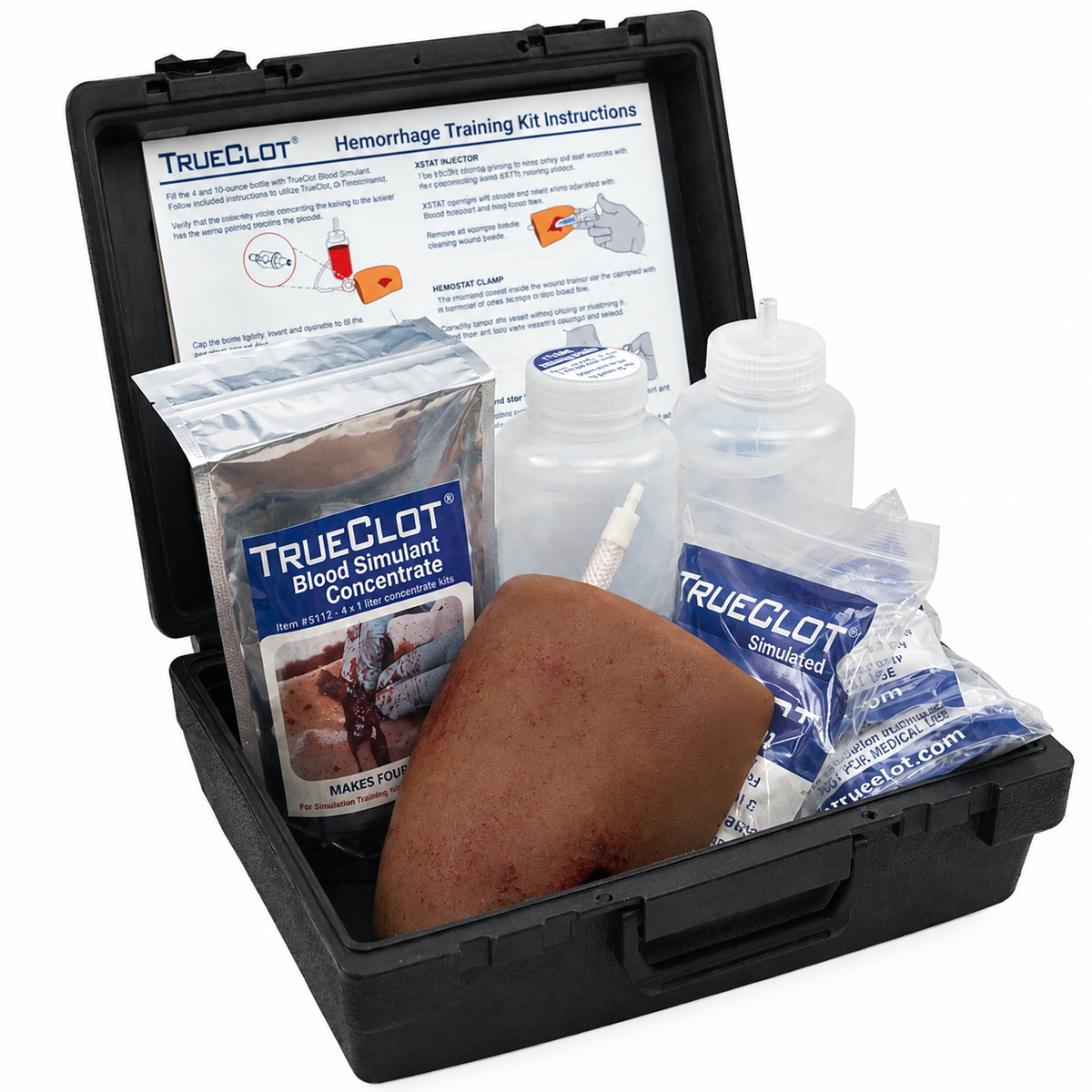 TrueClot Hemorrhage Kit, Gunshot Through-and-Through, Z Fold, Dark Skin Tone
