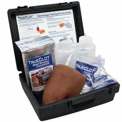 TrueClot Hemorrhage Kit, Gunshot Through-and-Through, Z Fold, Dark Skin Tone