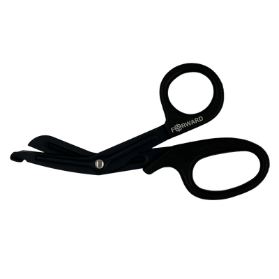 Forward Trauma Shears 7.25", Black Handle, Black Powder Coated Blade-Integrated MedCraft
