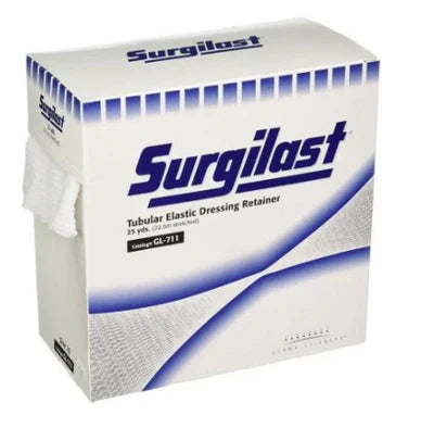 Surgilast Tubular Elastic Dressing Retainer, Small, White, 8" Stretch x 25yd