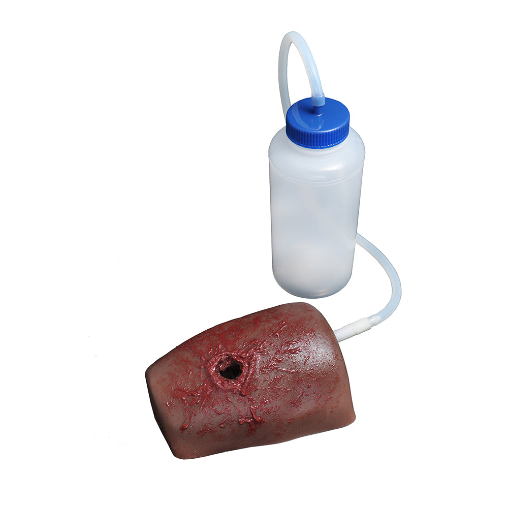 TrueClot Hemorrhage Training Kit, Guns Shot Wound, w/Z-Fold Gauze, Dark Skin Tone