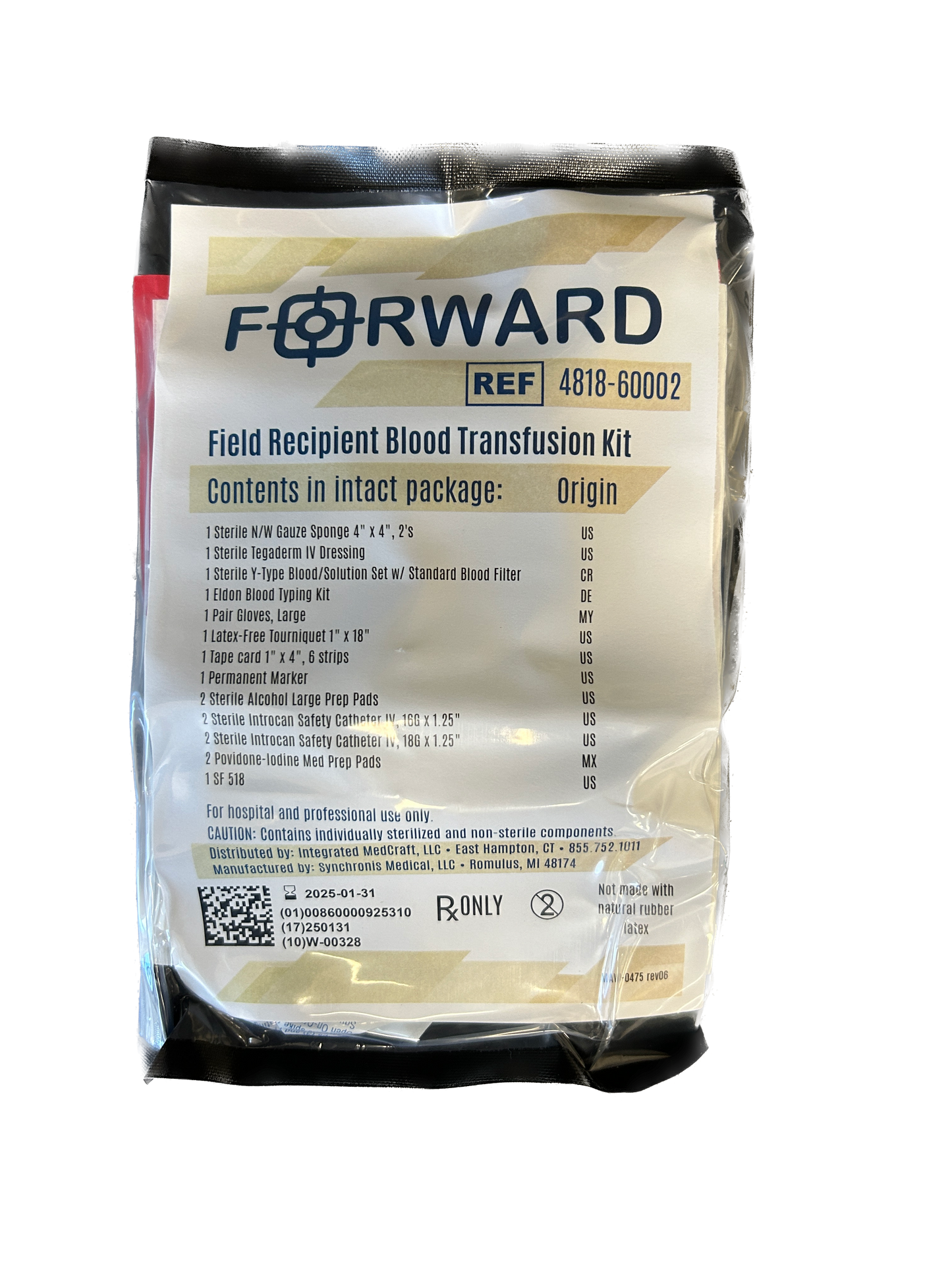 FORWARD Recipient Blood Transfusion Kit