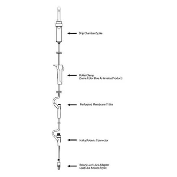 IV Admin Set NF 10 Drop 83" 1-Split Septum/ 1-Y-Inj Site Luer Lock Spk-Integrated MedCraft