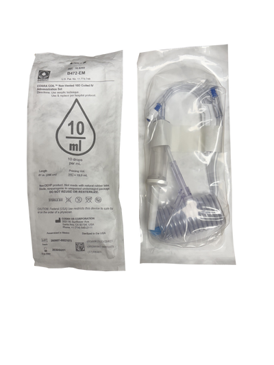 I.V. Administration Set, Coiled Tubing, 81", 10 drop/ml