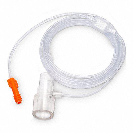 Intubated ETCO2 Sampling Line w/ T-Connector, Orange Luer w/ Reflective Conn., Filter, 7ft., Bx/25-Integrated MedCraft