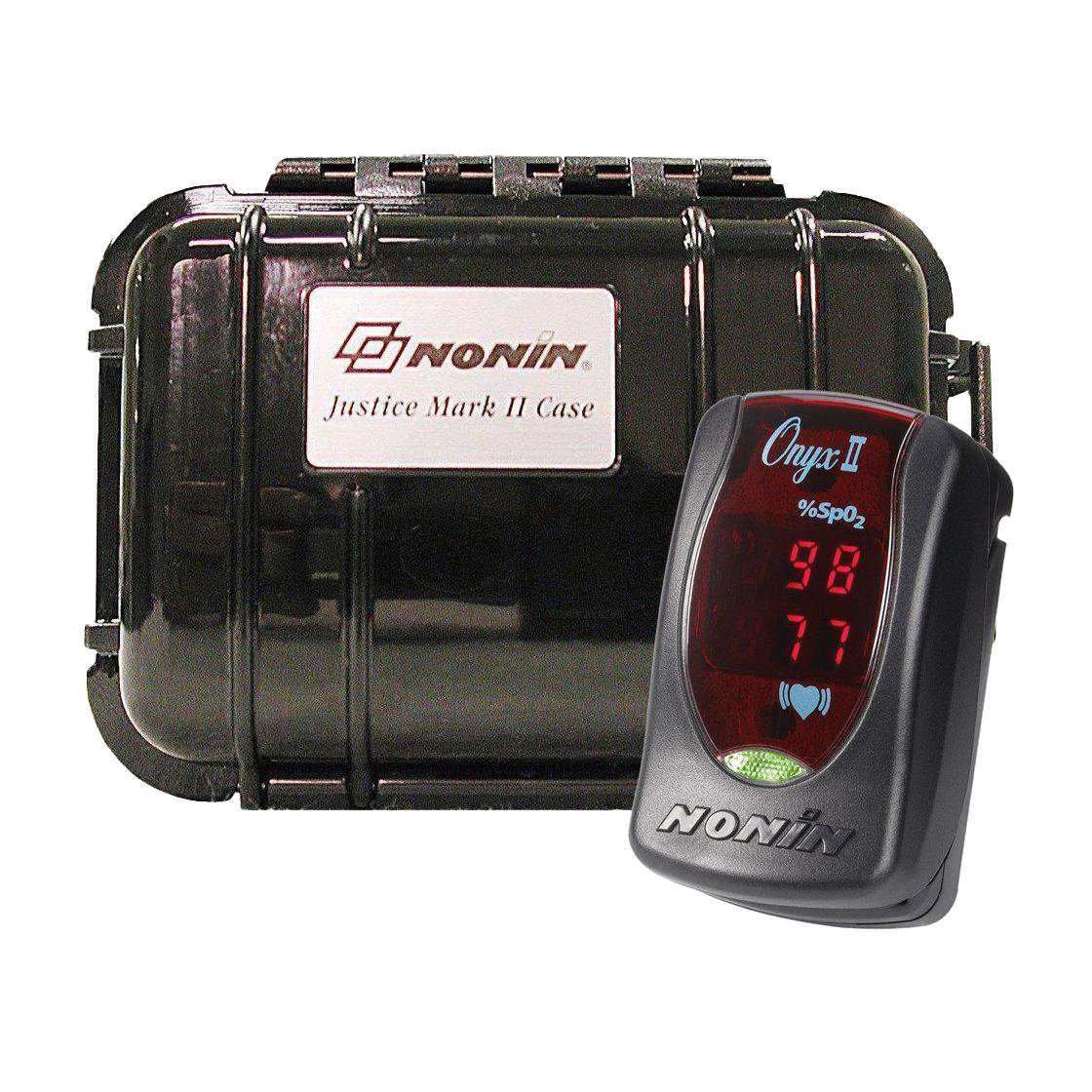 Onyx II 9550 Military Model Finger Pulse Oximeter, with Justice Mark II Case 6515-01-535-2728-Integrated MedCraft