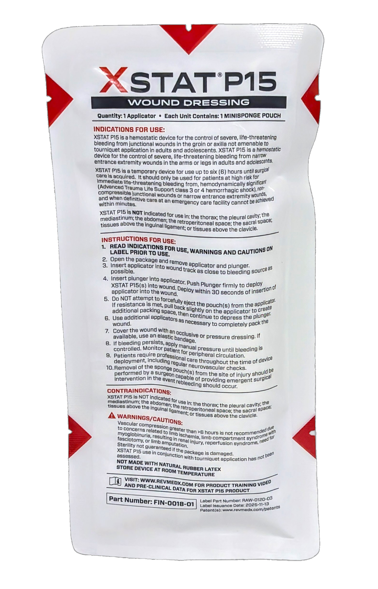XSTAT P15, Single Pack, EA