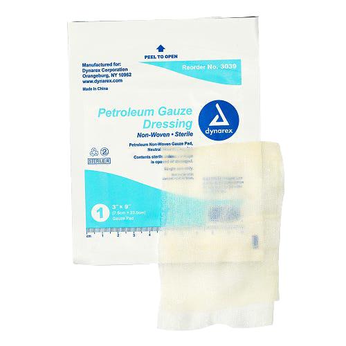 Petroleum Gauze Dressings 3x9”, CS/200-Integrated MedCraft