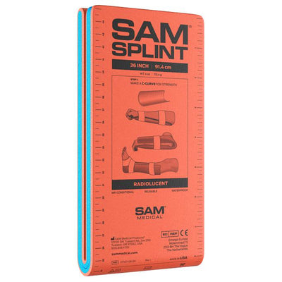 SAM Splint 36 inch Orange / Blue Flat Fold CS/60, EA-Sam Medical-Integrated MedCraft