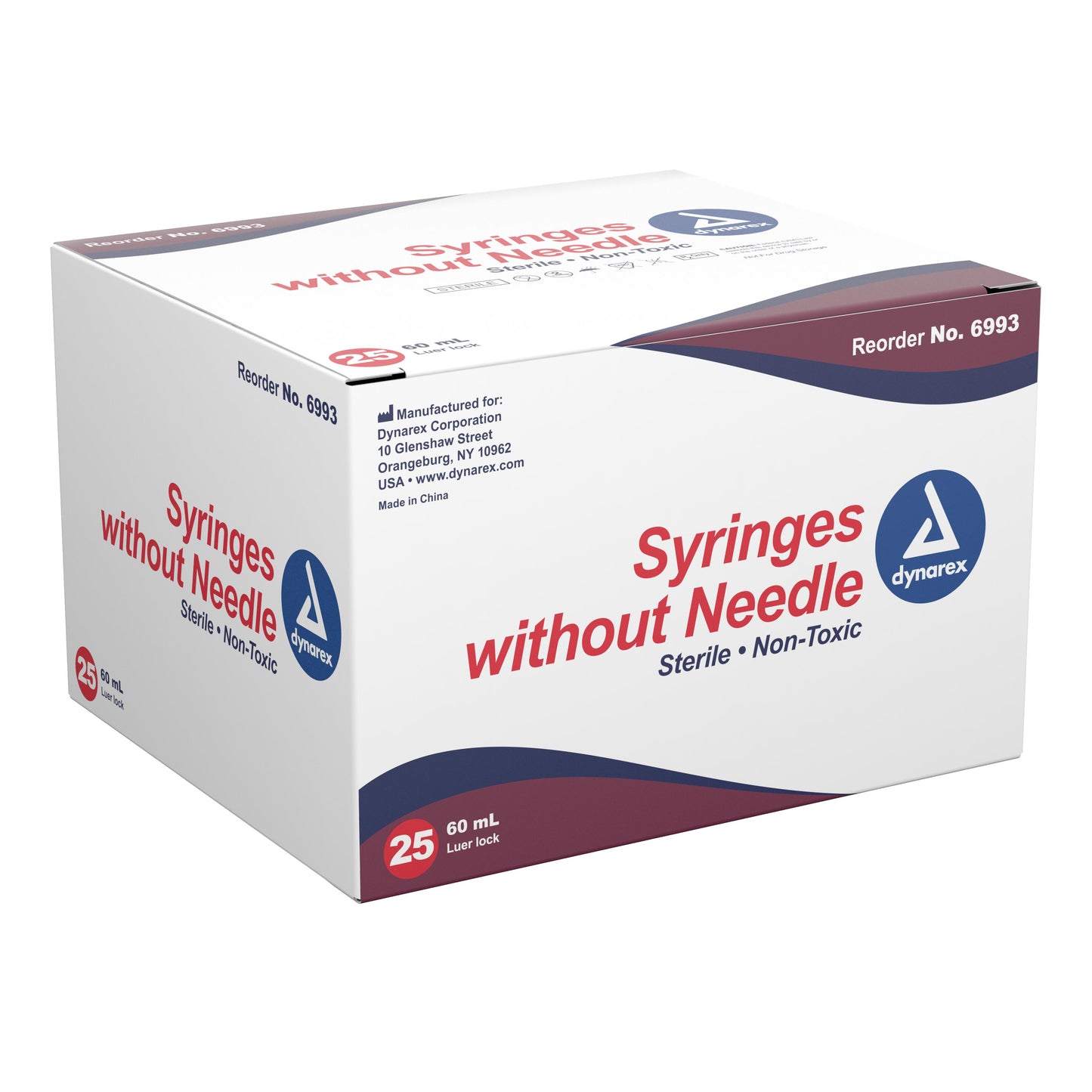 Syringe - Luer Lock, 60 cc, BX/25-Dynarex-Integrated MedCraft