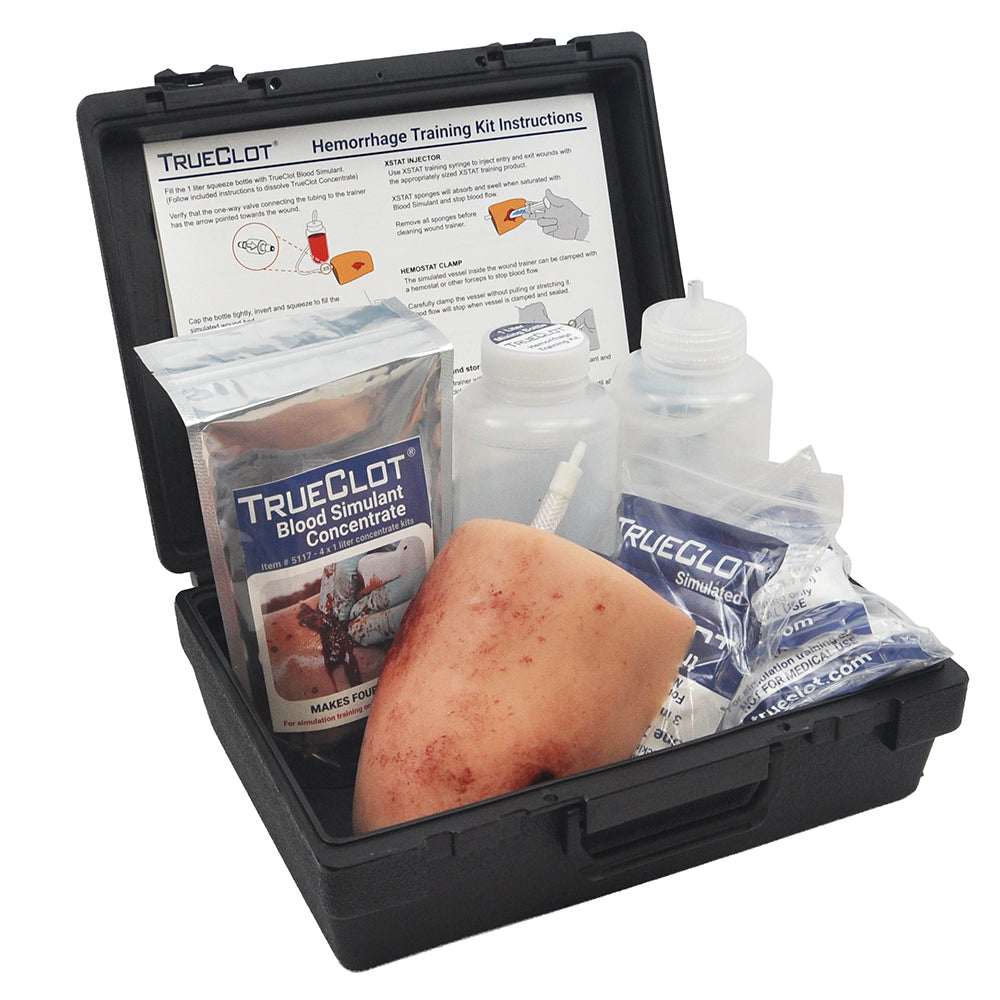 TrueClot Hemorrhage Kit, Gunshot Through-and-Through, Z Fold, Dark Skin Tone