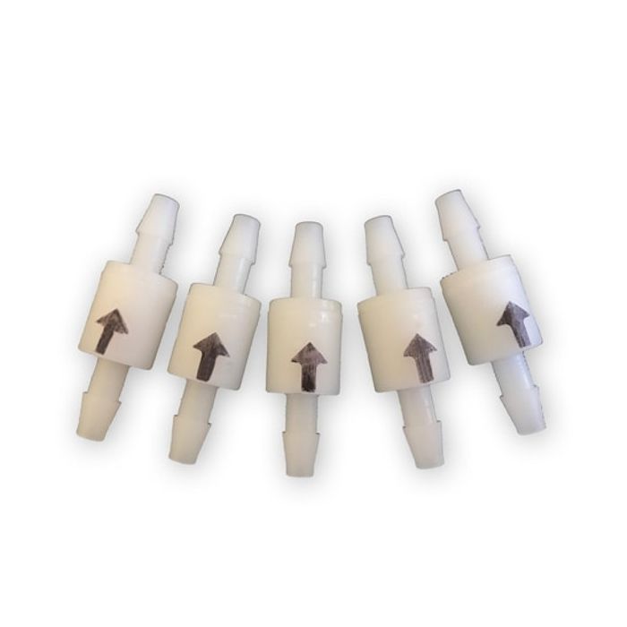 TrueClot Backflow-Prevention Valves with Barbed Fittings for TrueClot Trainer Bottles 5/Pk-Integrated MedCraft