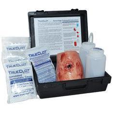 TrueClot Hemorrhage Training Kit, Gun Shot Wound, w/Rolled Gauze, Light Skin Tone-Integrated MedCraft