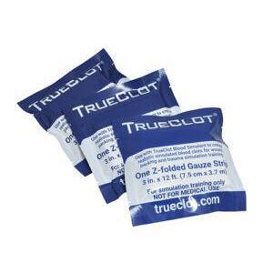 TrueClot Simulated Hemostatic Gauze, 12ft, Z-folded, 3-Pack-Integrated MedCraft