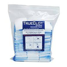 TrueClot Simulated Hemostatic Gauze Bulk Pack, Z-folded, 96/Strips at 3"x4', Pk/96-Integrated MedCraft