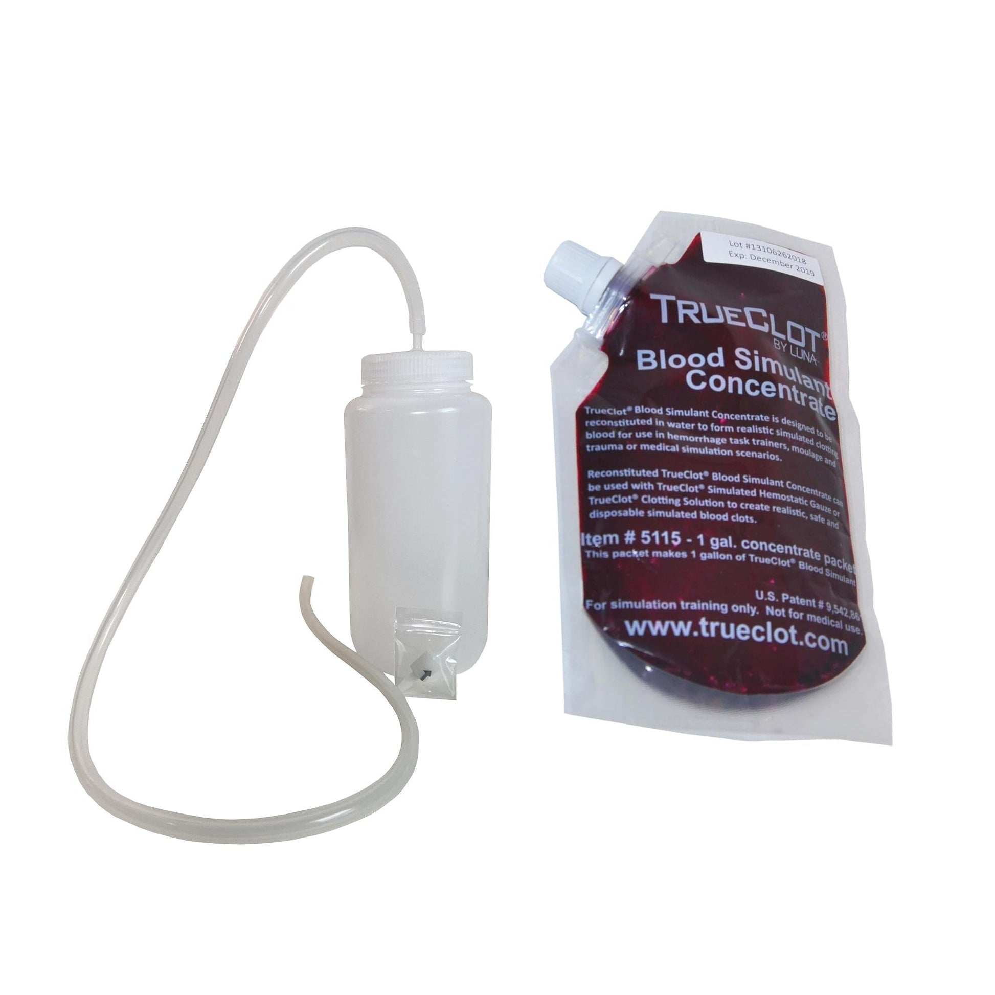 TrueClot® Blood Simulant Concentrate, Gallon with Bottle-Simulation and Training-TrueClot-Integrated MedCraft