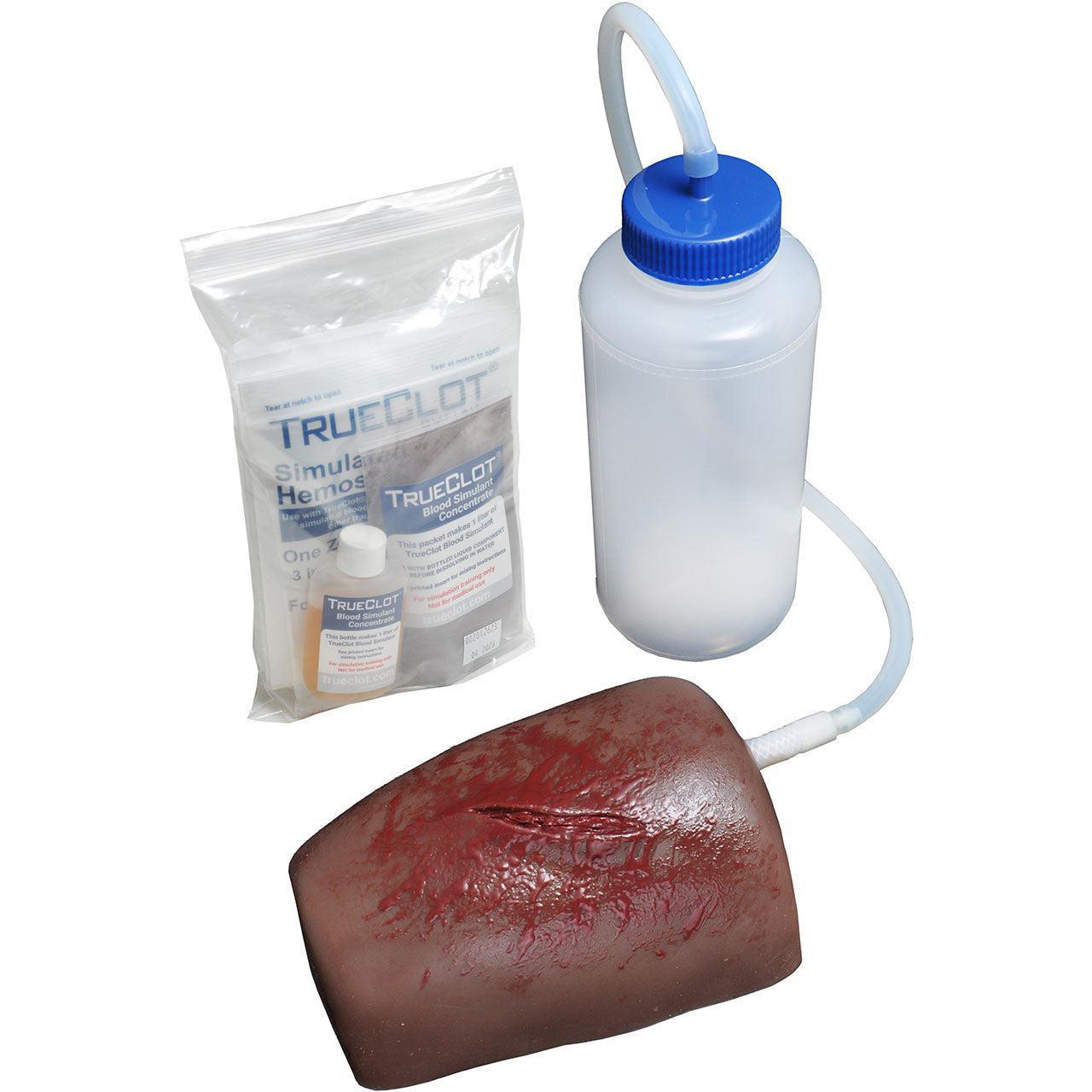 TrueClot® Task Trainer, Laceration/Stab Wound Dark Skin Tone-Integrated MedCraft