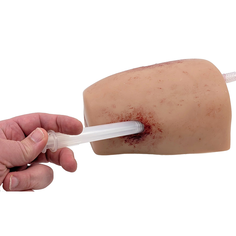 TrueClot Through-and-Through (TnT) Task Trainer, Gunshot, Dark Flesh Tone