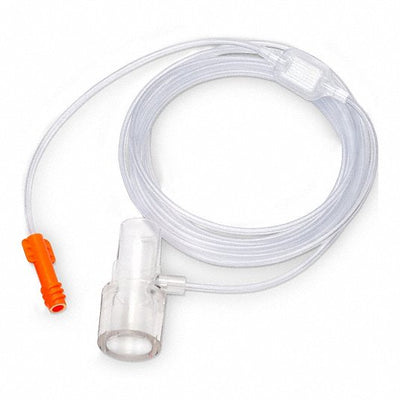 Intubated ETCO2 Sampling Line w/ T-Connector, Orange Luer w/ Reflective Conn., Filter, 7ft., Bx/25